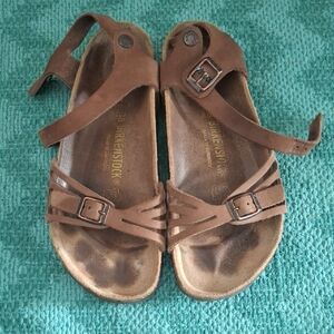 Birkenstock Tan Strappy Sandals